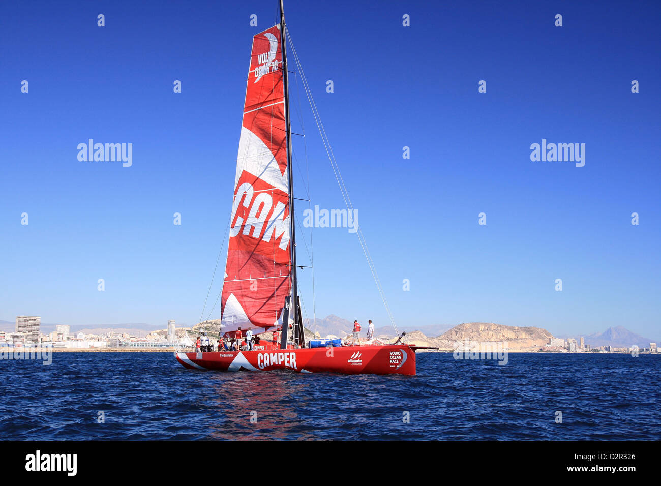 Volvo Racing Water Camper Team training for the Volvo Race Stock Photo - Alamy