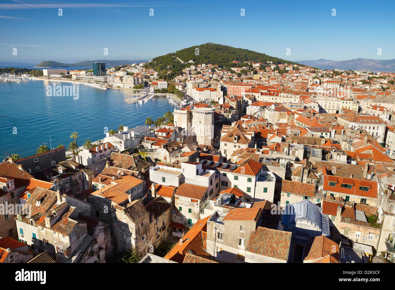 Split, Croatia, Roof tops of Diocletian's palace,skyline of Split, Croatia Stock Photo