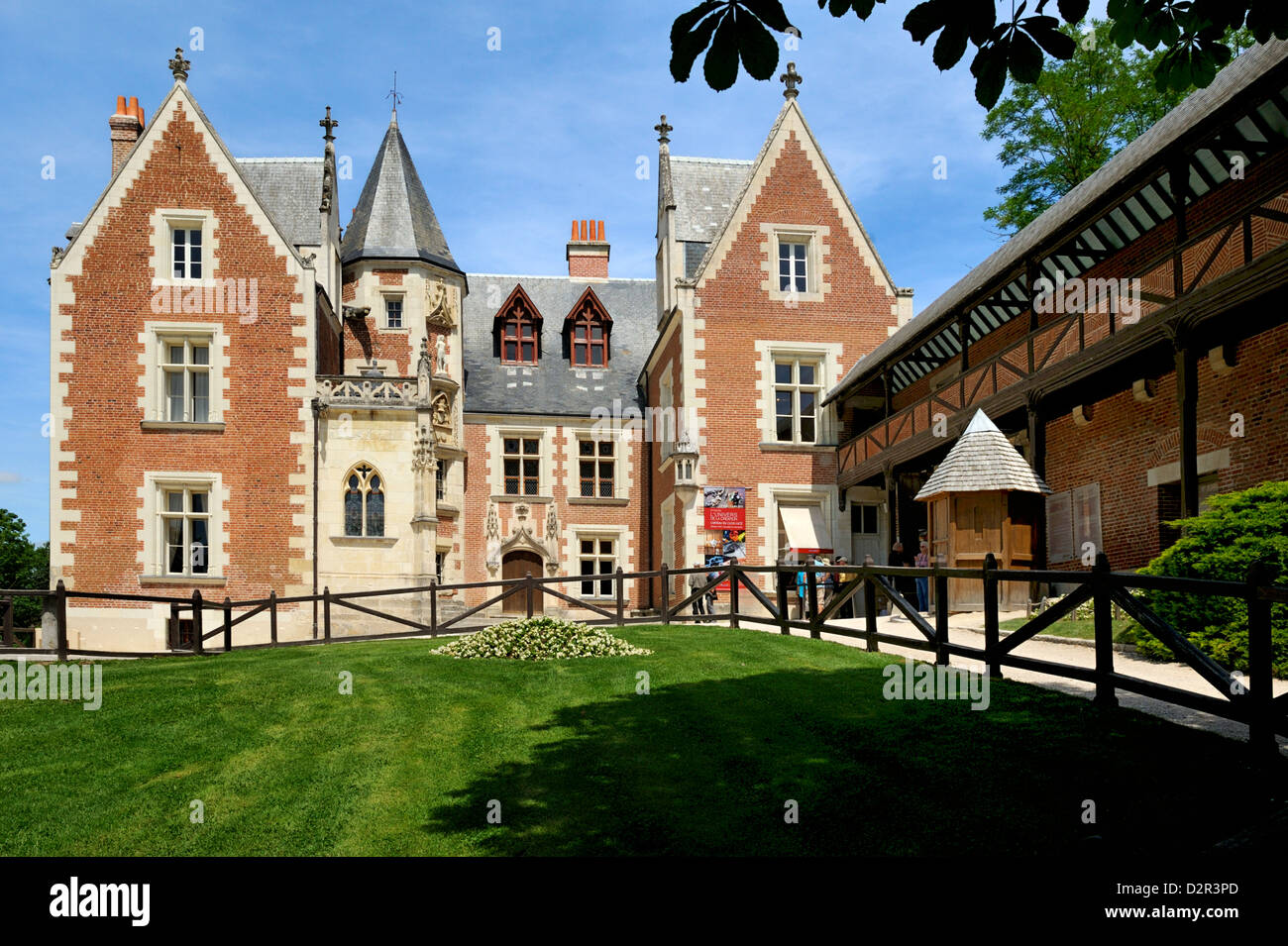 Leonardo da Vinci's House and Museum, Clos Luce, Parc Leonardo da Vinci, Amboise, Indre-et-Loire, Loire Valley, Centre, France Stock Photo