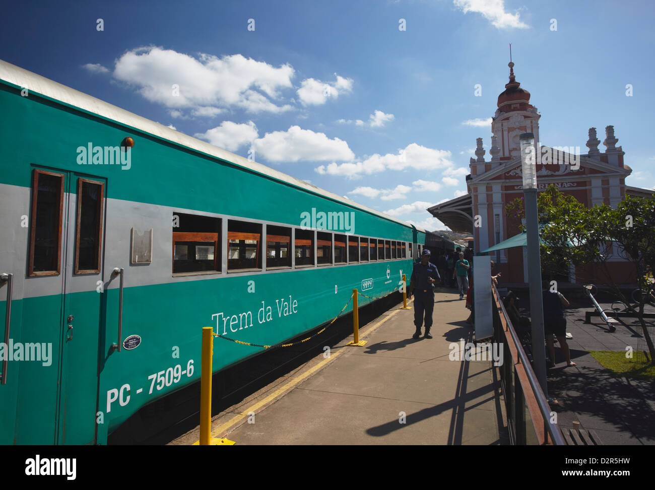 Historic tourist train at Mariana station, Minas Gerais, Brazil, South America Stock Photo