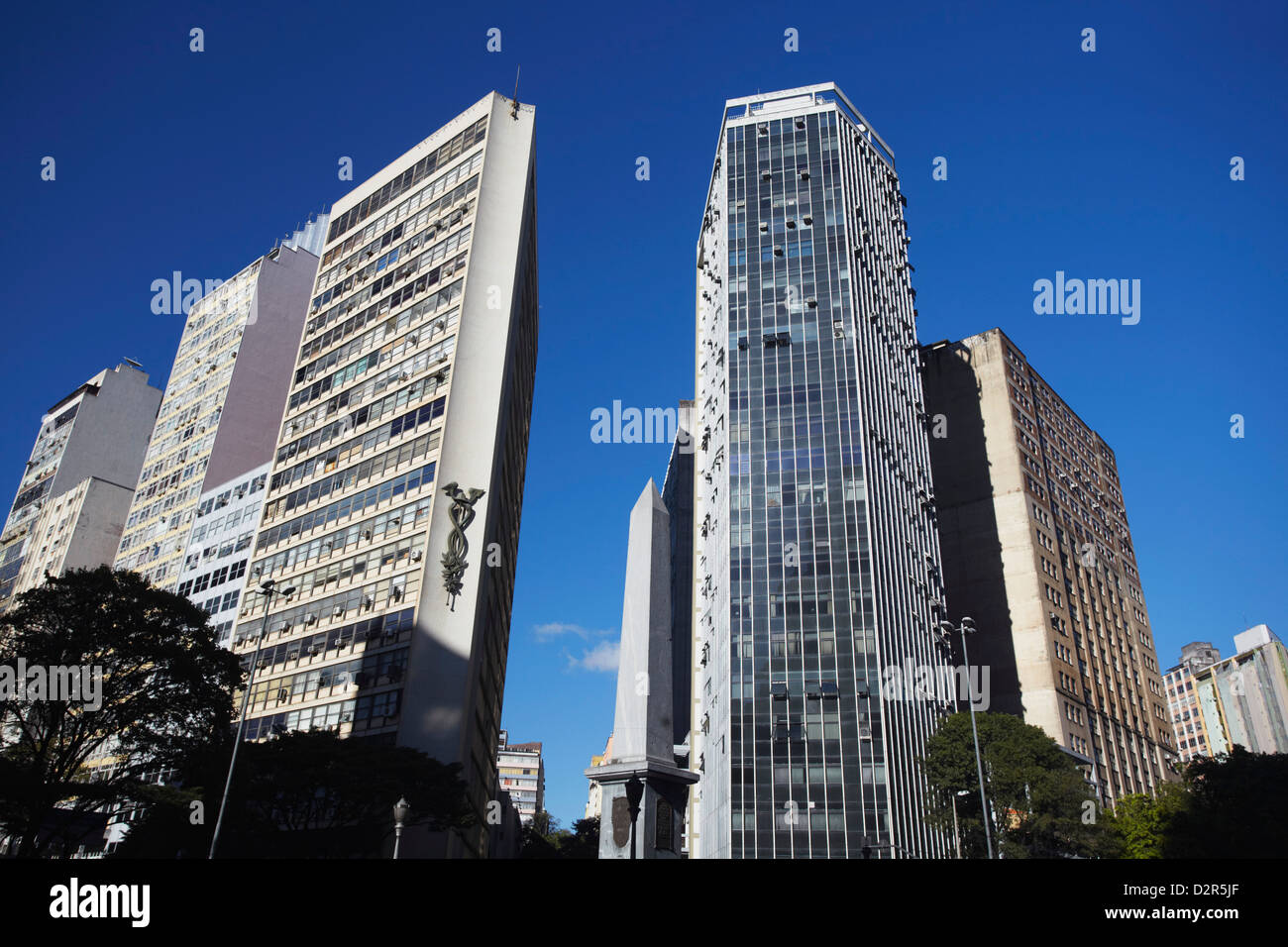 Skyscrapers in Praca Sete, Belo Horizonte, Minas Gerais, Brazil, South America Stock Photo