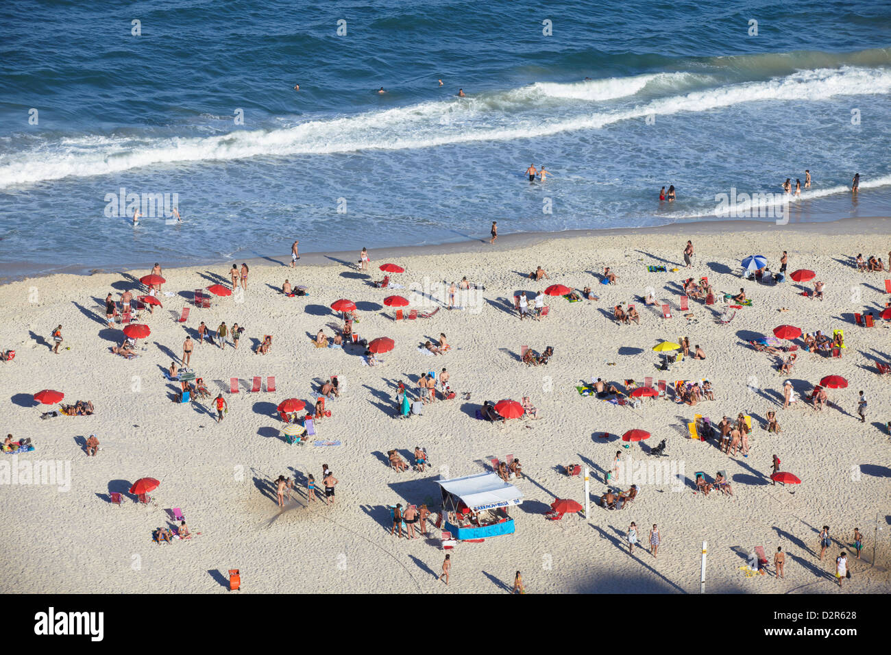 View of Copacabana beach, Rio de Janeiro, Brazil, South America Stock Photo