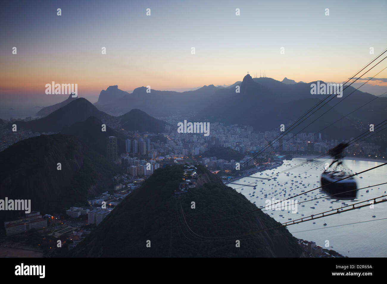 View of Rio from Sugar Loaf Mountain, Rio de Janeiro, Brazil, South America Stock Photo