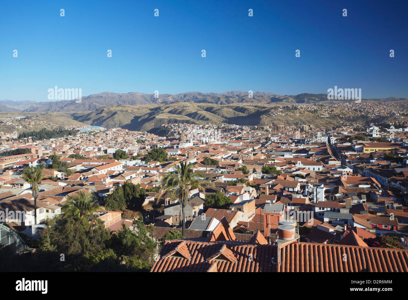 View of Sucre, UNESCO World Heritage Site, Bolivia, South America Stock Photo