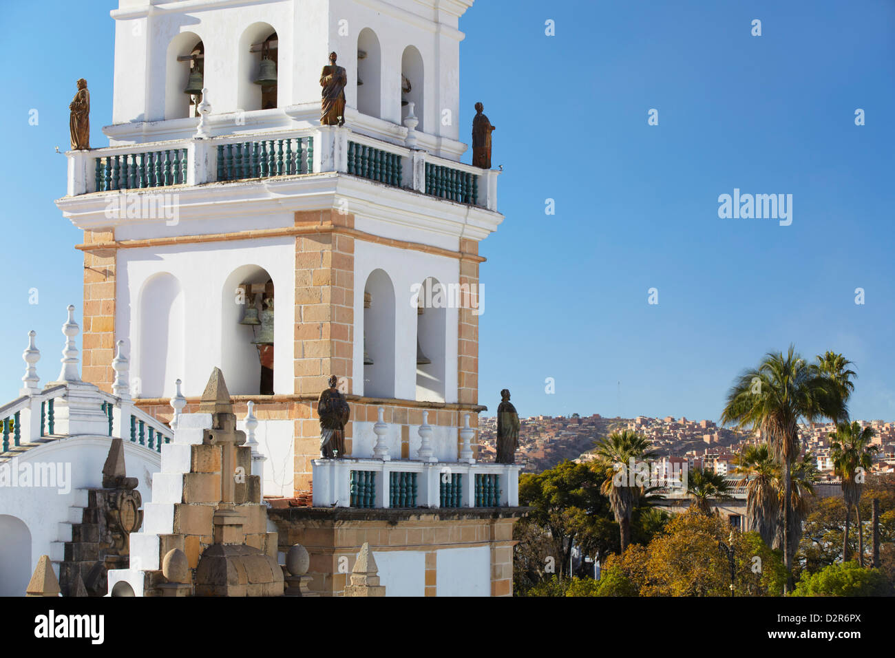 Cathedral, Sucre, UNESCO World Heritage Site, Bolivia, South America Stock Photo
