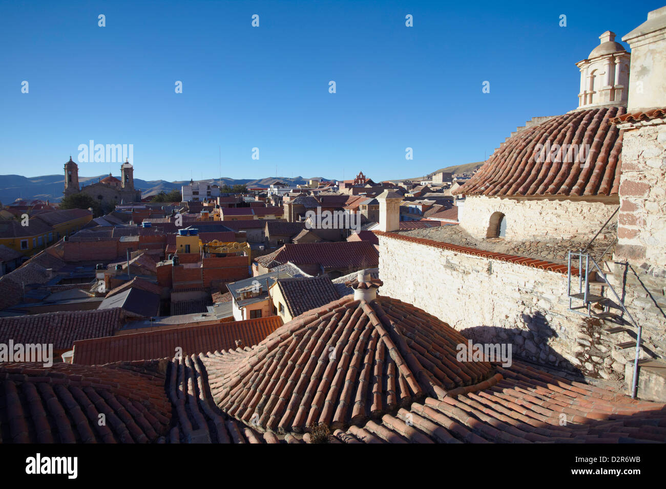 View of Potosi from rooftop of Convento de San Francisco, Potosi, UNESCO World Heritage Site, Bolivia, South America Stock Photo
