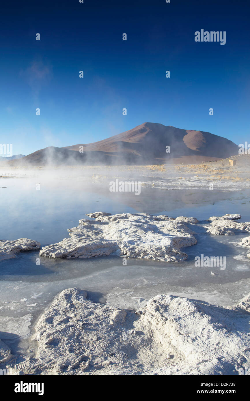 Hot springs of Termas de Polques on the Altiplano, Potosi Department, Bolivia, South America Stock Photo