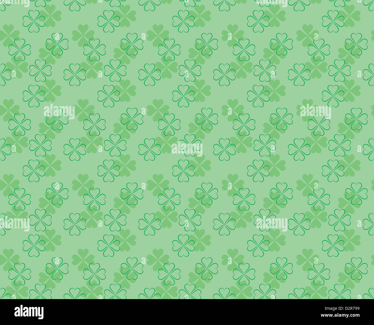 seamless pattern for St. Patrick's Day with four leaf shamrock leaves ...