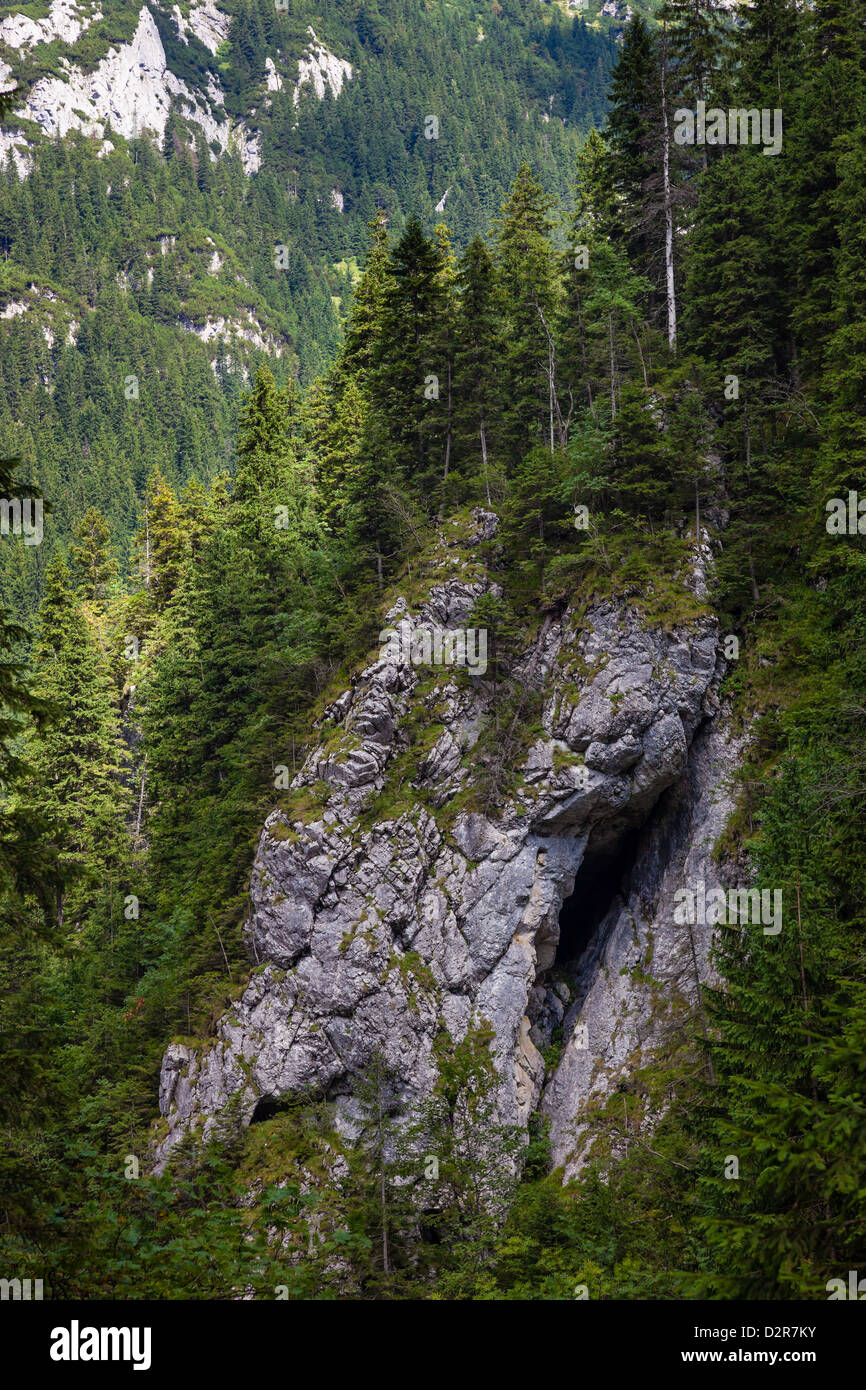 Rock cave in the Tatra National Park, Poland. Stock Photo