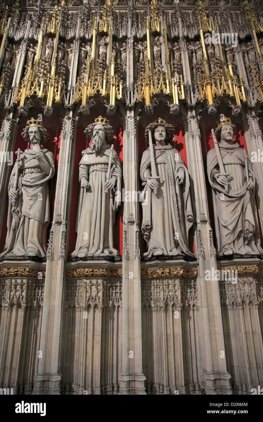 Statues of Saints, York Minster, York, Yorkshire, England, United