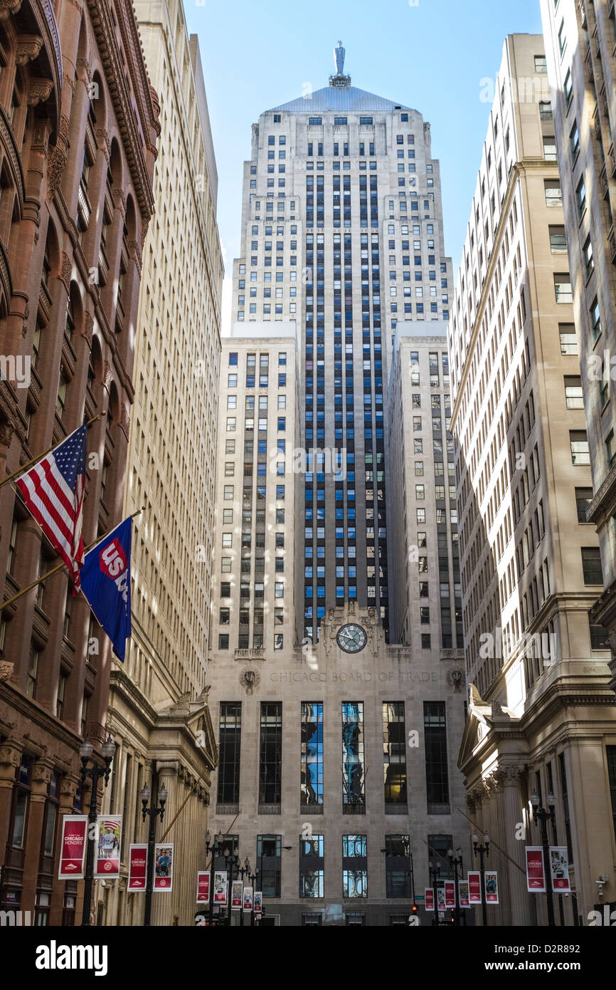 Chicago Board of Trade Building, Downtown Chicago, Illinois, United States of America, North America Stock Photo