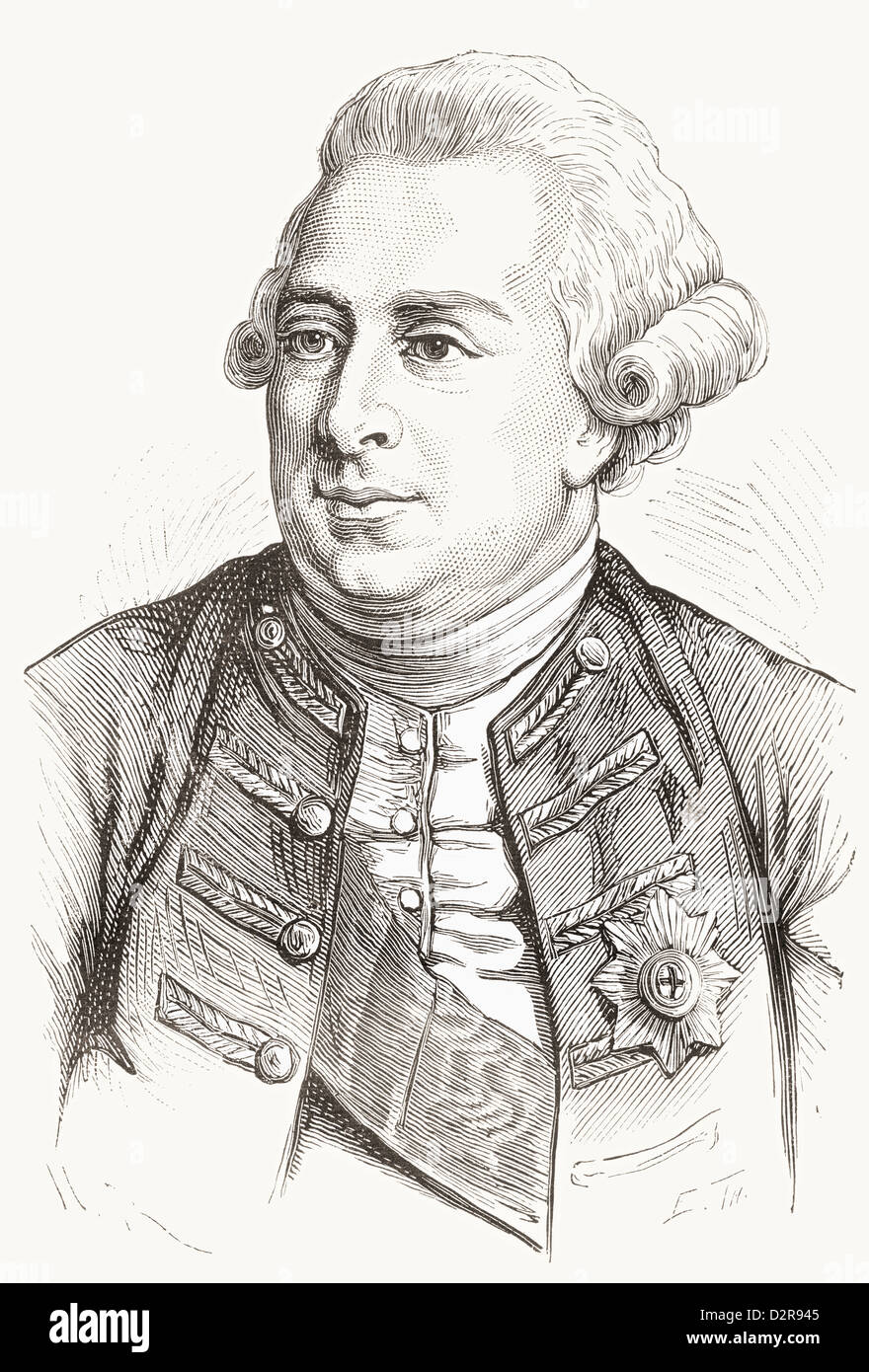 George III, 1738 - 1820. King of the United Kingdom of Great Britain and Ireland. Stock Photo