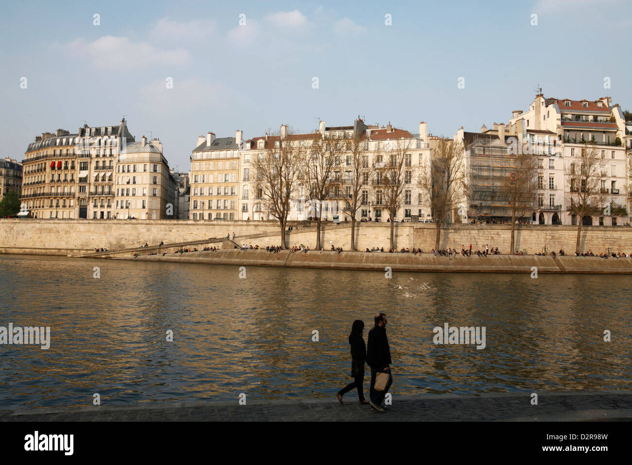 Ile Saint Louis and the River Seine, Paris, France, Europe Stock Photo