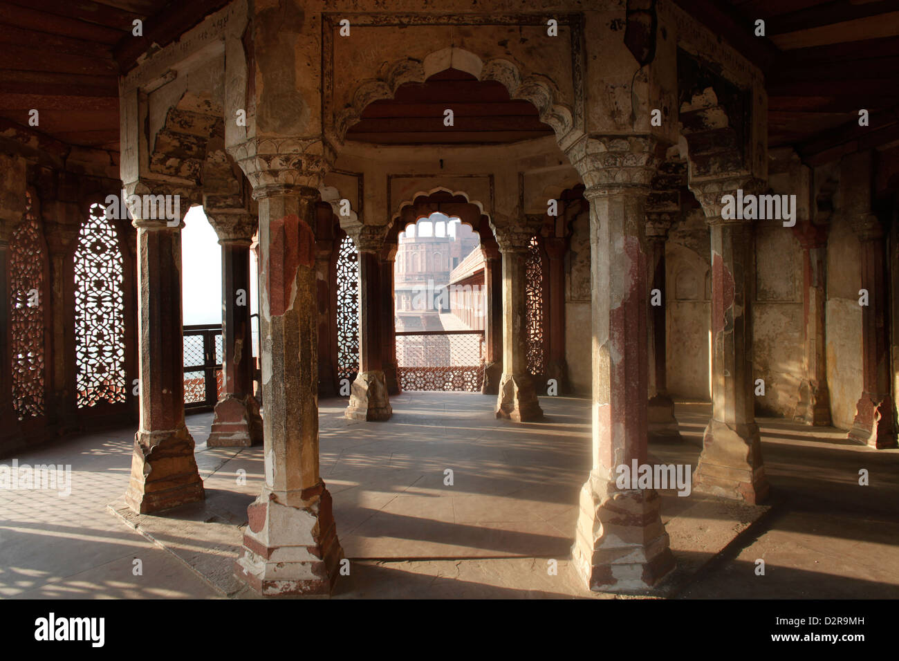 Jehangir's Palace in Agra Fort, UNESCO World Heritage Site, Agra, Uttar Pradesh, India, Asia Stock Photo
