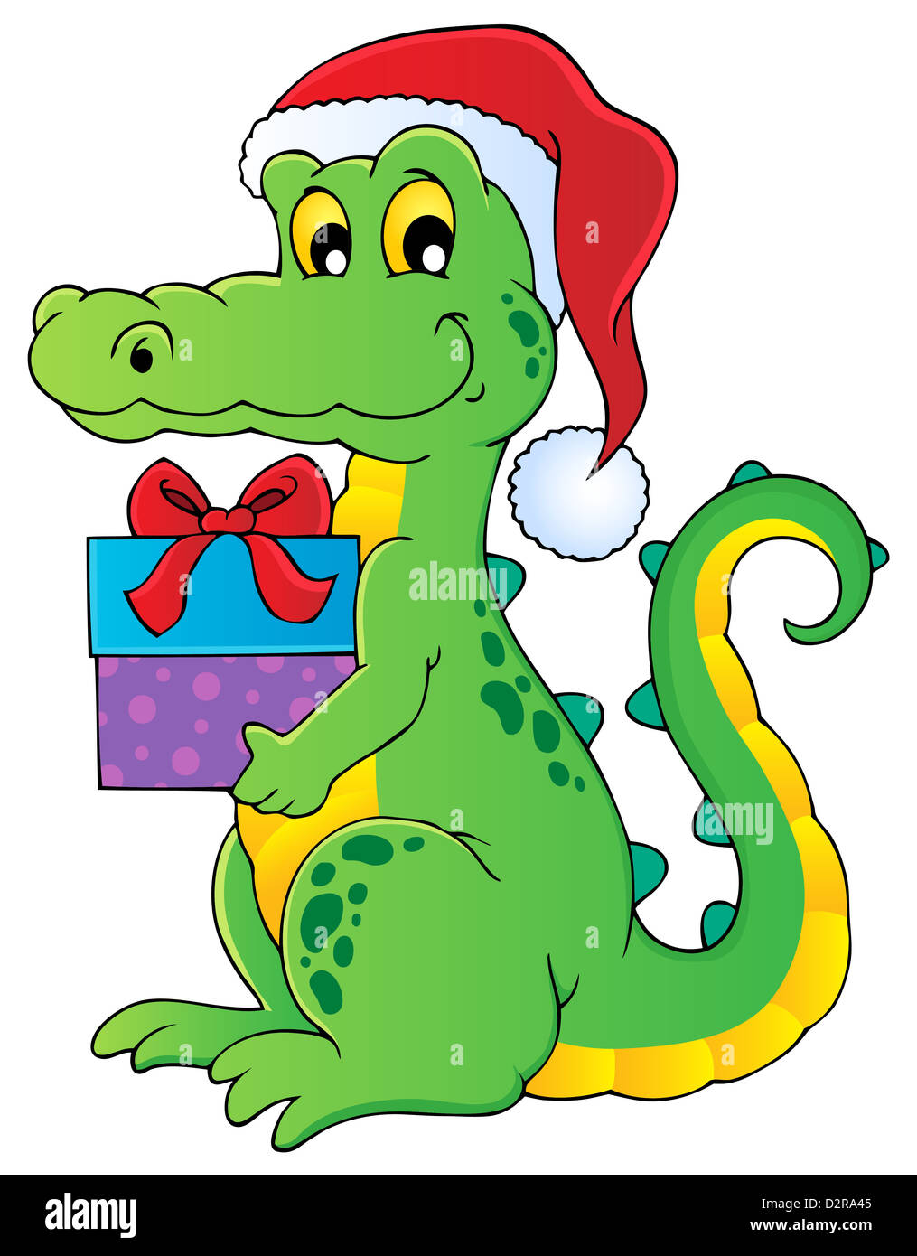 christmas-crocodile-theme-image-1-picture-illustration-stock-photo-alamy