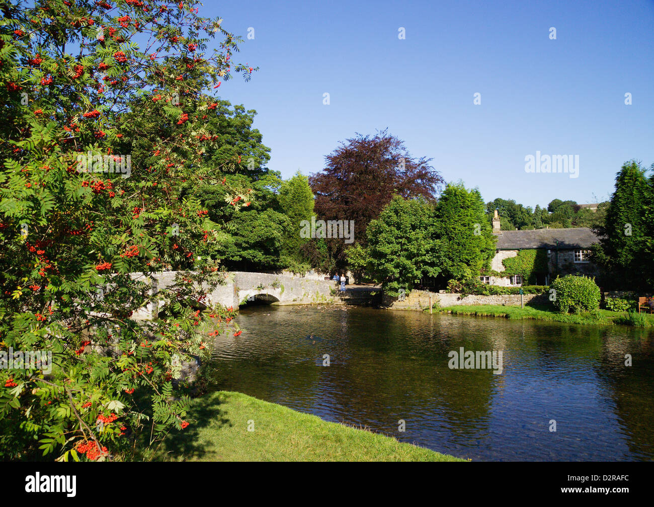 Ashford in the water Derbyshire England Stock Photo Alamy