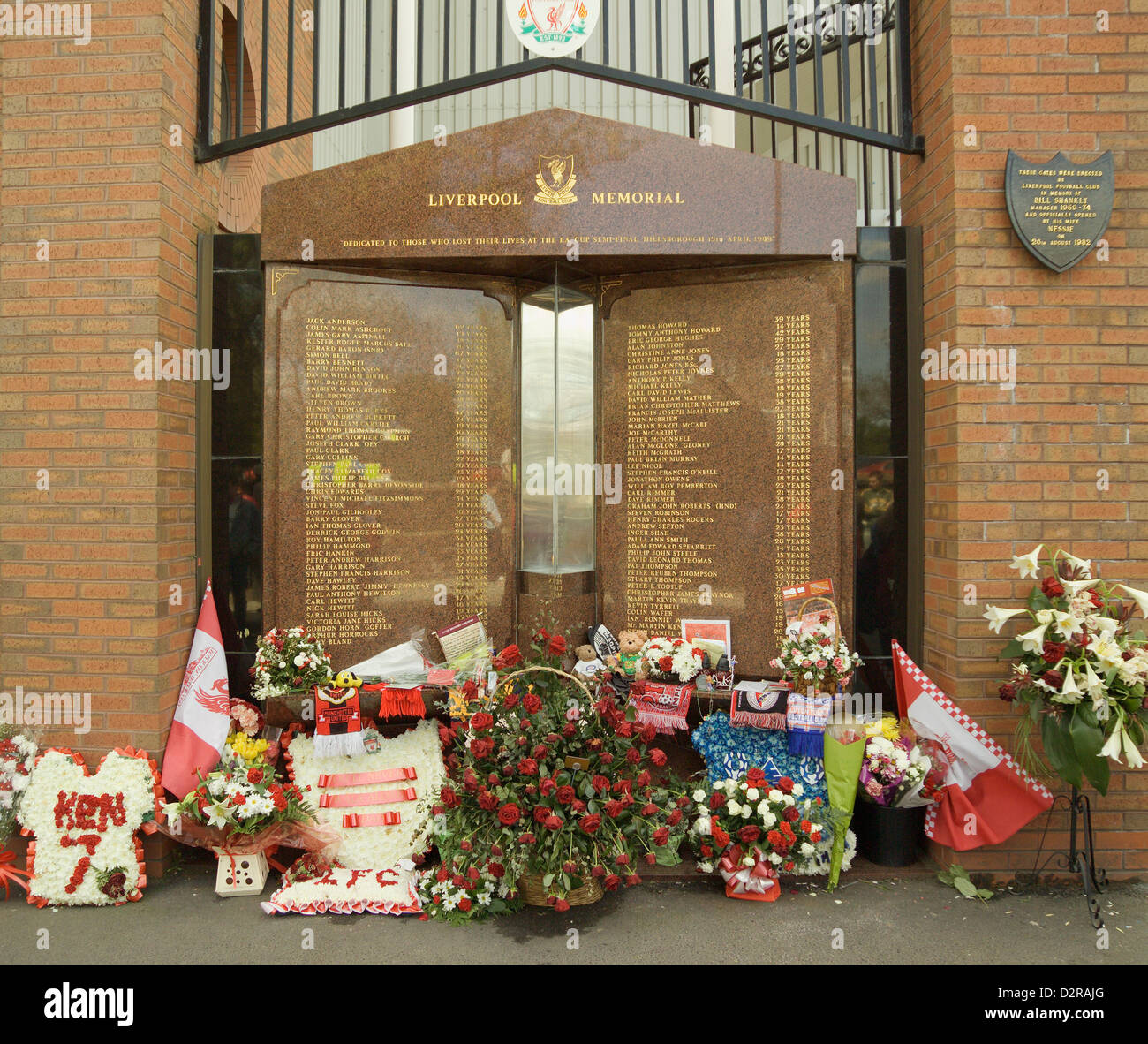 Liverpool Memorial to fans who died at Hillsborough Liverpool Football