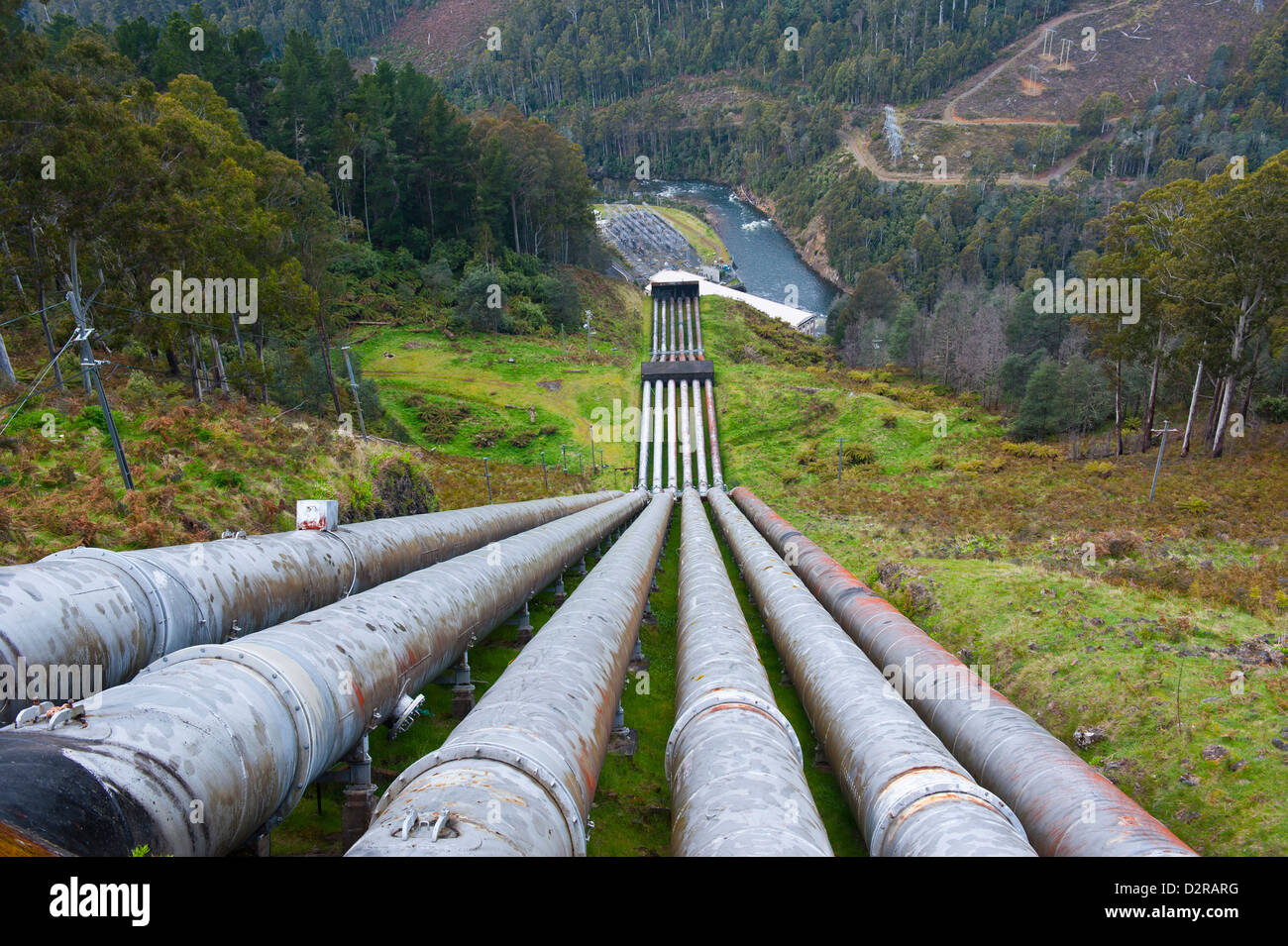 Water Pipeline in Western Tasmania, Australia Stock Photo Alamy