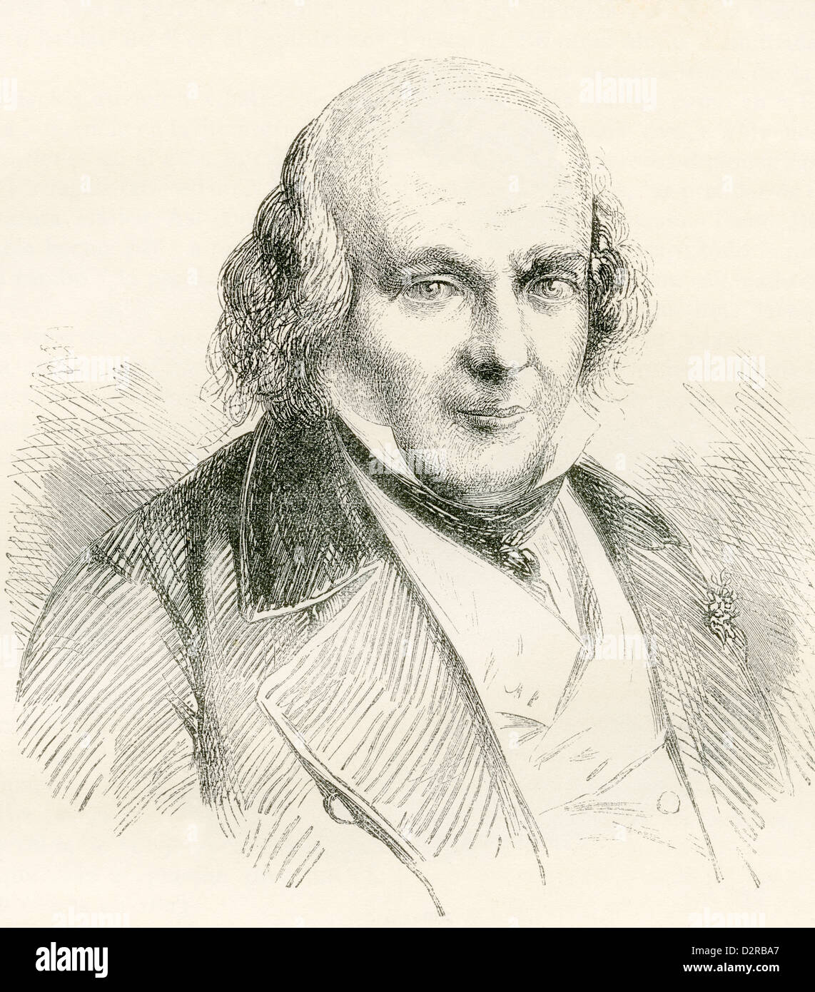 Pierre-Jean de Béranger, 1780 – 1857. French poet and chansonnier. Stock Photo