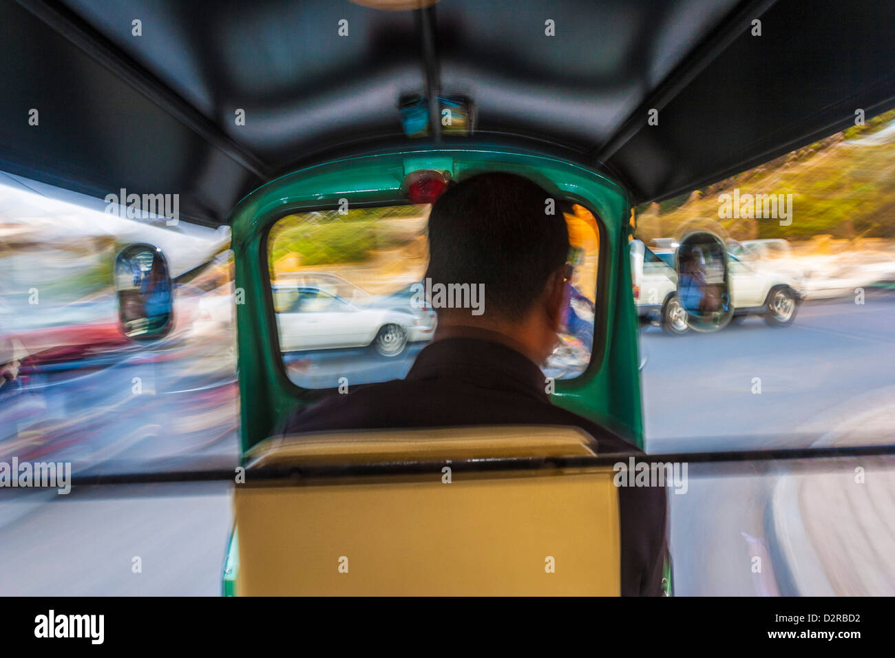 Tuk-tuk driver, Phnom Penh, Cambodia, Indochina, Southeast Asia, Asia Stock Photo