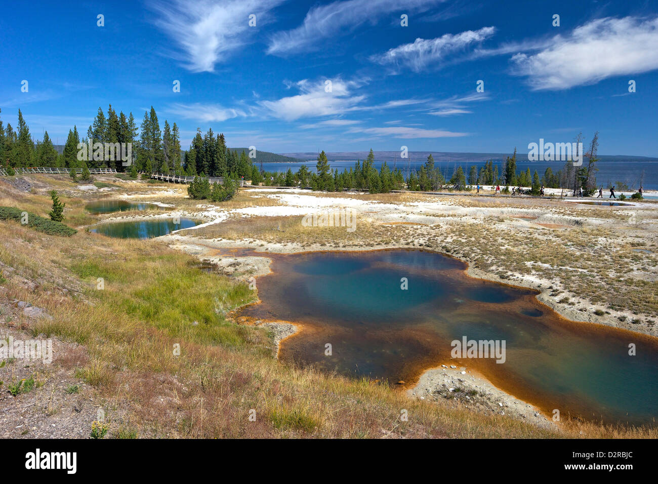 Blue Funnel spring, West Thumb Geyser Basin, Yellowstone National Park, Wyoming, USA Stock Photo