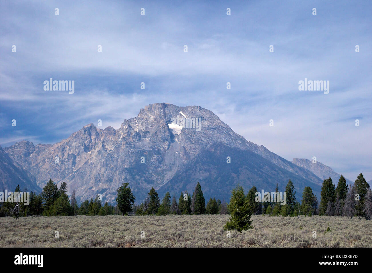 Mount Moran, Grand Teton National Park, Wyoming, United States of America, North America Stock Photo