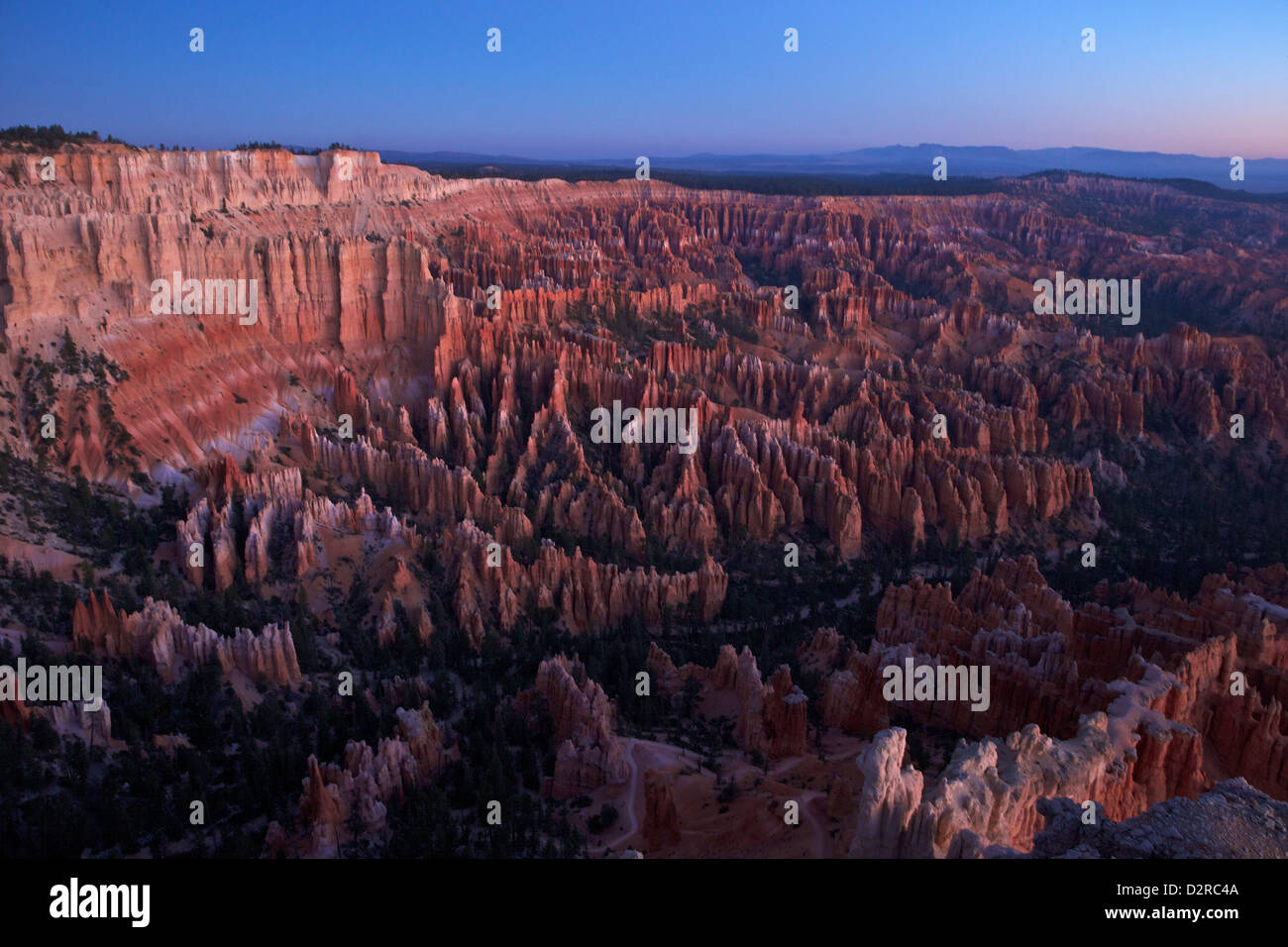 Dawn from Bryce Point, Bryce Canyon National Park, Utah, United States of America, North America Stock Photo