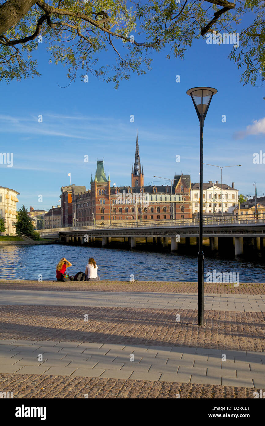 City skyline, Riddarholmen, Stockholm, Sweden, Europe Stock Photo