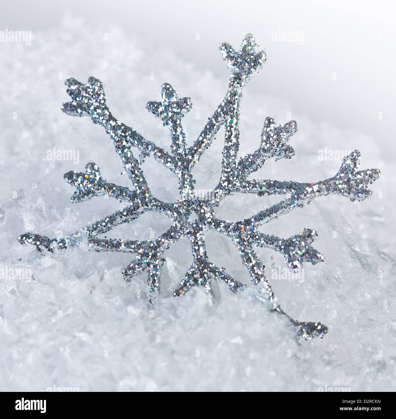 Snowflake on a white background Stock Photo - Alamy
