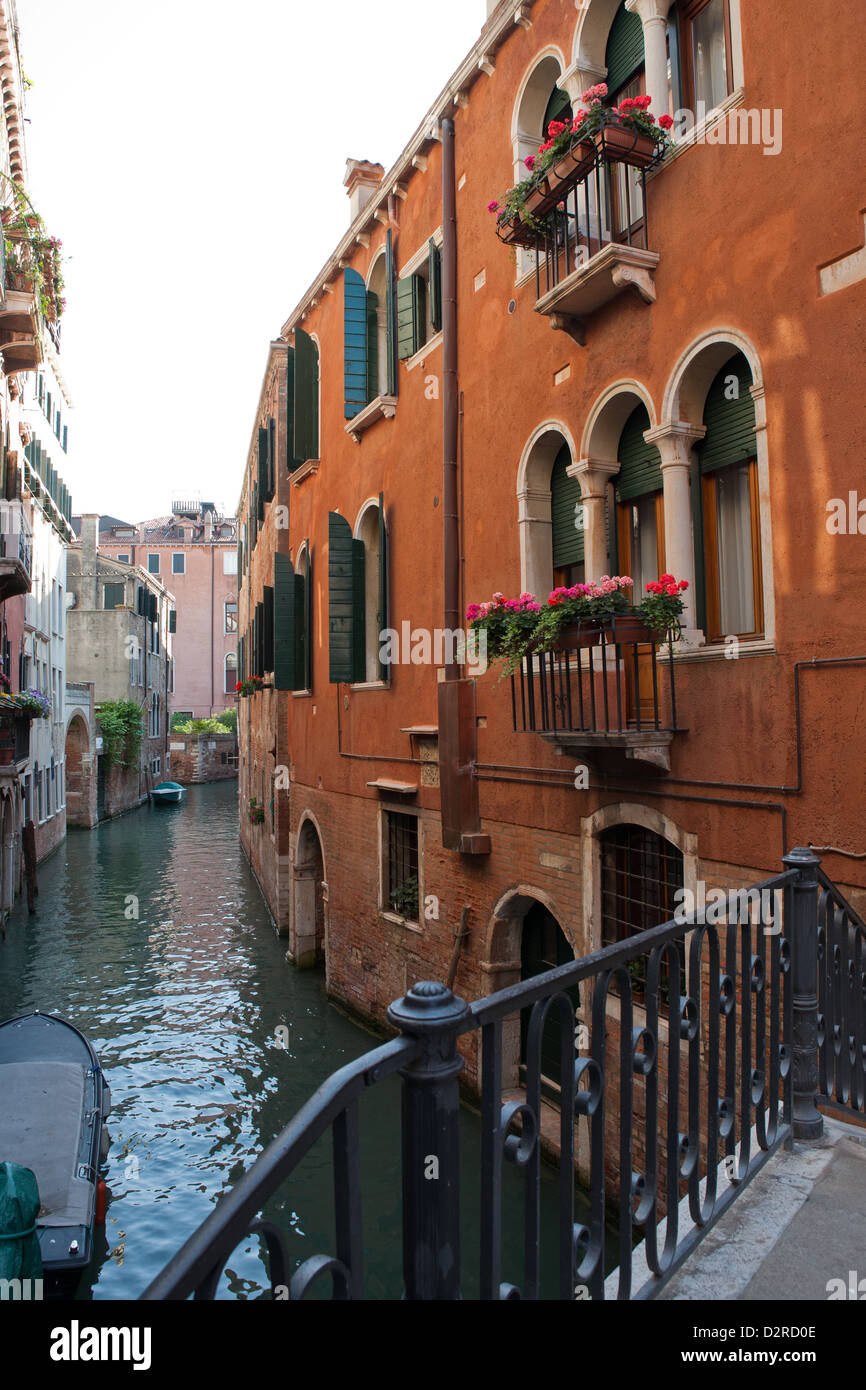 Color photograph of small canal in Venice, Italy Stock Photo - Alamy