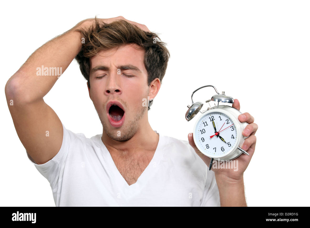 a man yawning Stock Photo Alamy