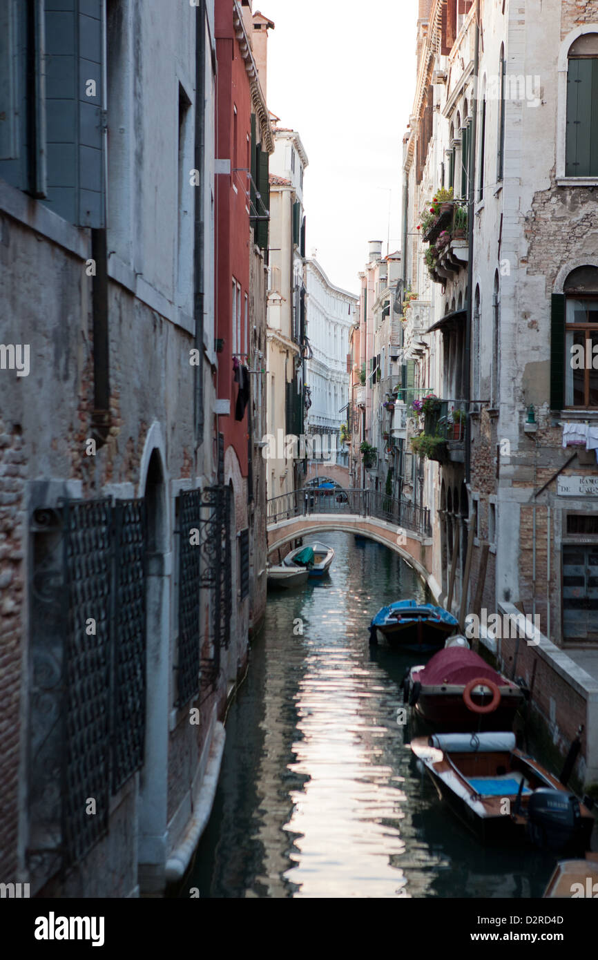 Color photograph of small canal in Venice, Italy Stock Photo - Alamy
