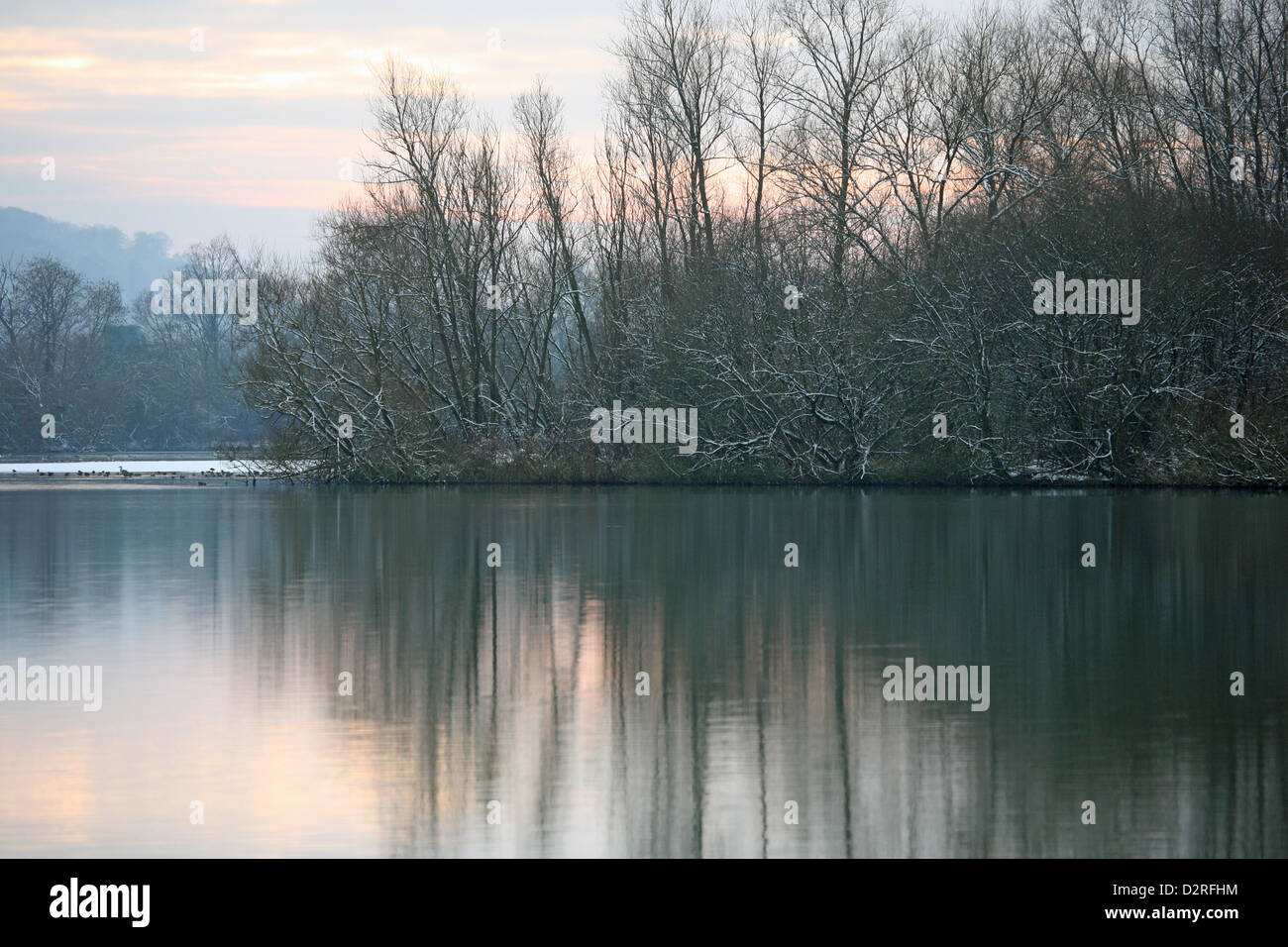 Reflections at sunset Stock Photo