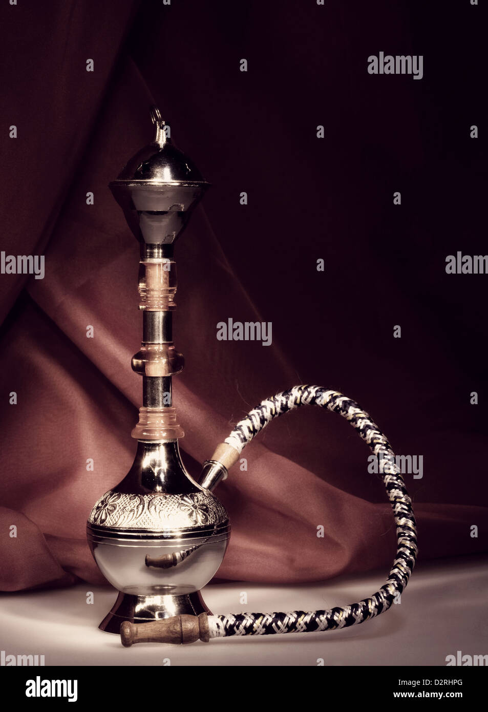 arabian hookah with abstract light. light pen used whilst shot Stock Photo