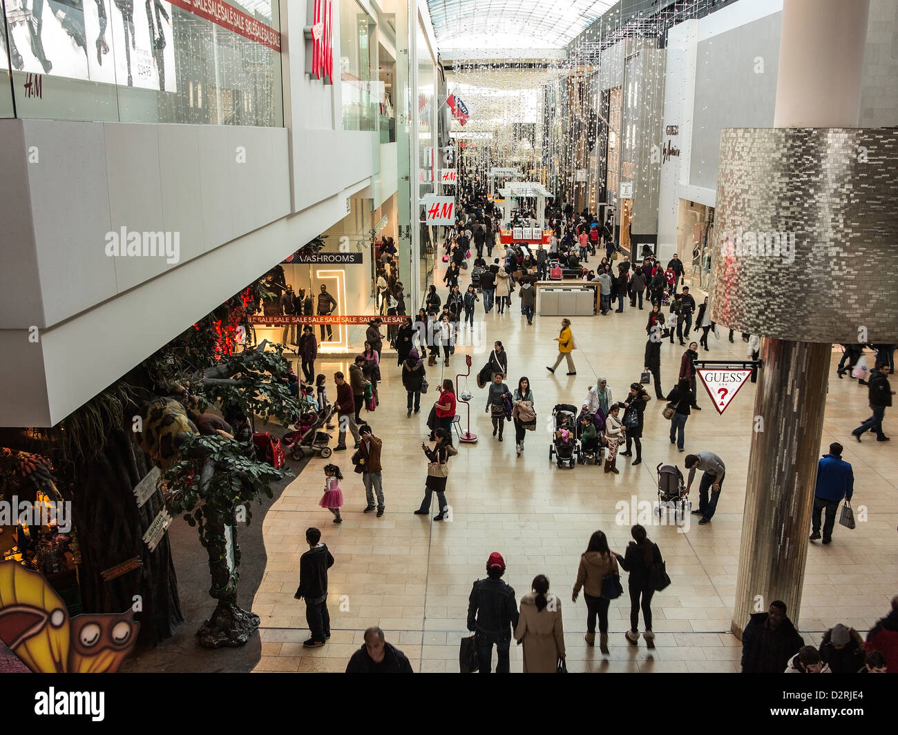 Christmas Shoppers at Shopping Center in Yorkdale; Toronto;Ontario;Canada Stock Photo