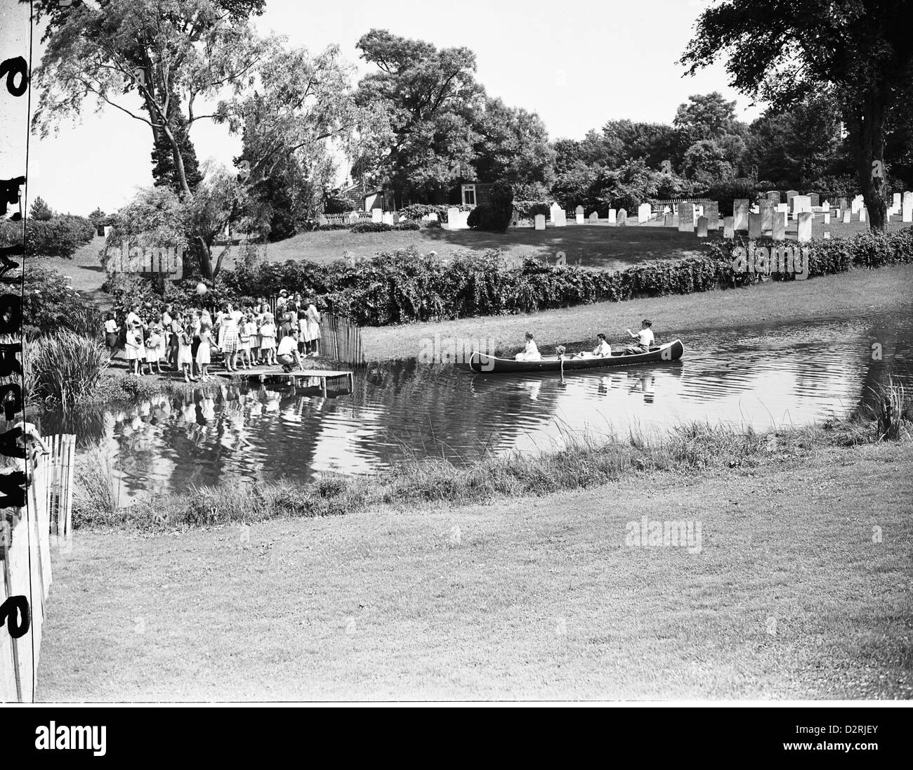 A Day On The Pond In The Easthampton, 1938 Stock Photo