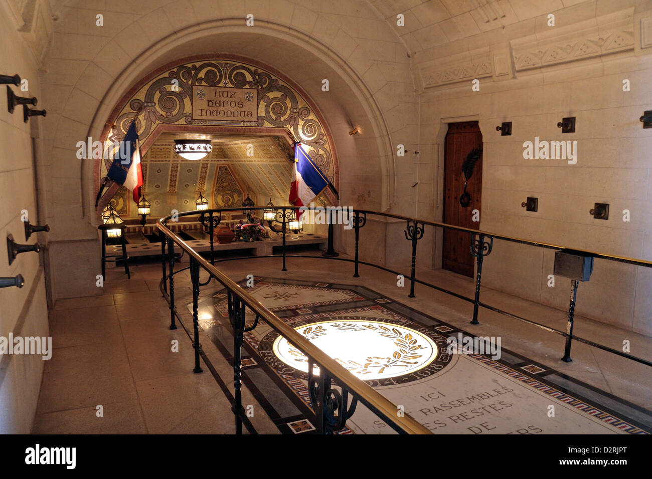 Coffins of Unknown soldiers in the Lantern Tower Crypt, The Notre Dame