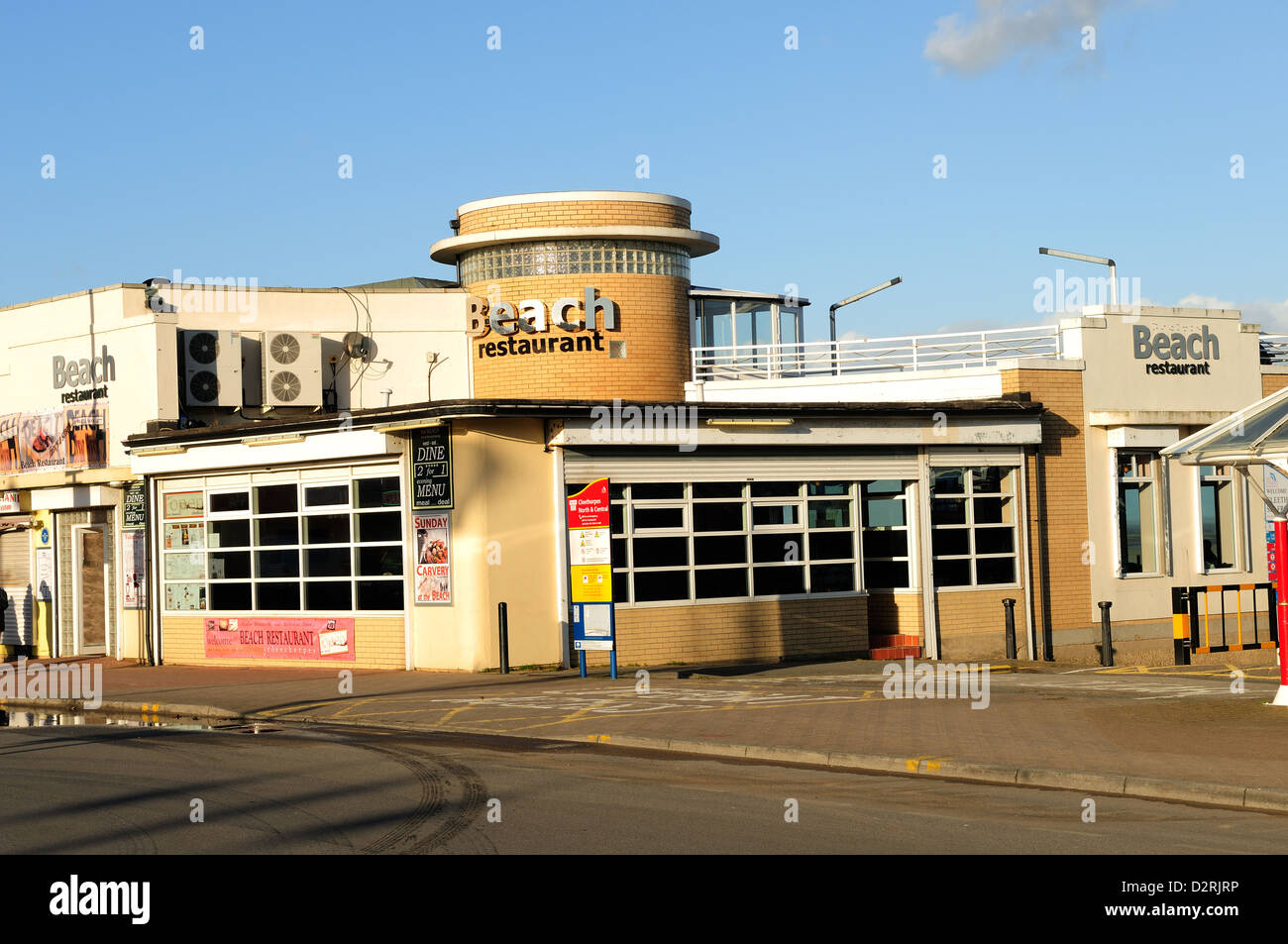 Cleethorpes Promenade ,Beach Restaurant .North Lincolnshire Coast Stock
