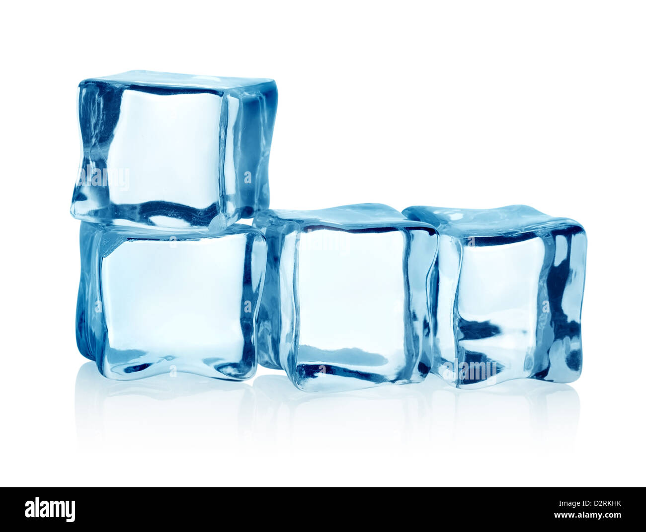 Ice cubes isolated on a white background Stock Photo - Alamy