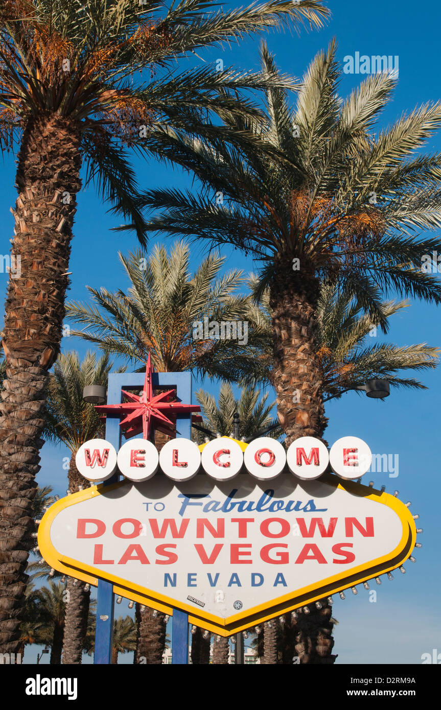to downtown Las Vegas sign, Las Vegas, Nevada Stock Photo Alamy