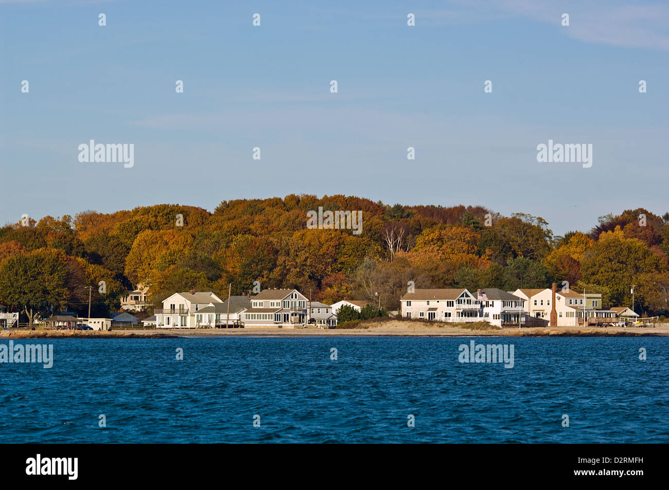 Coastal New England homes during fall, near Old Saybrook Connecticut