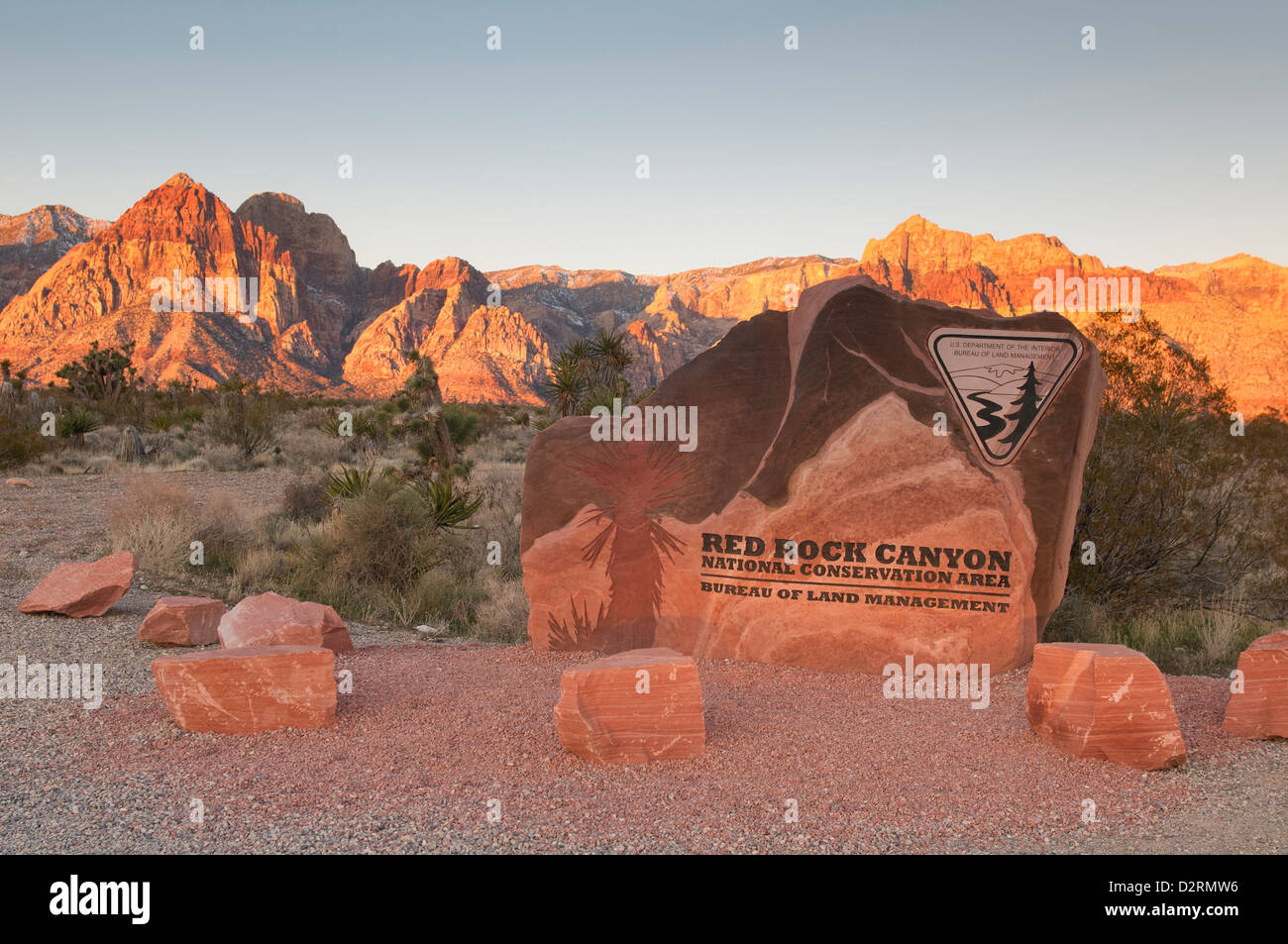 USA, Nevada. Park sign Red Rock Canyon outside Las Vegas, Nevada Stock  Photo - Alamy