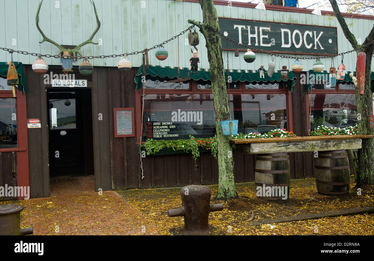 The Dock Restaurant And Bar In Montauk Long Island New York Stock Photo Alamy