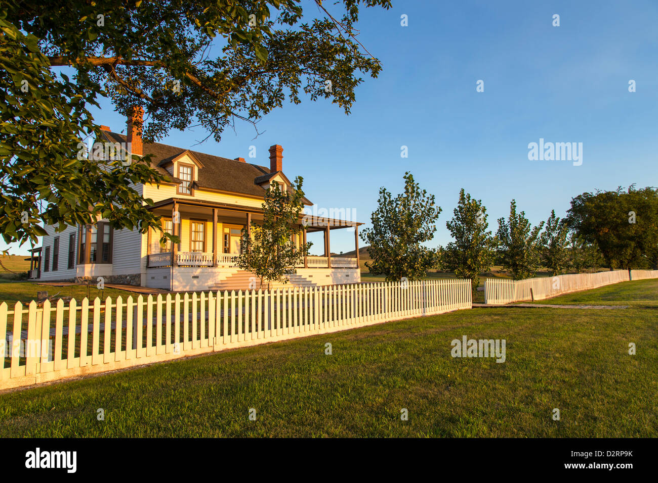 Custer house at Fort Lincoln State Park in Mandan, North Dakota, USA