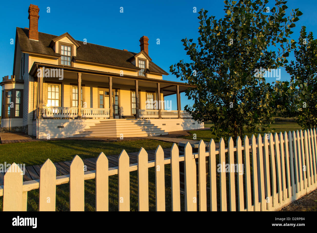Custer house at Fort Lincoln State Park in Mandan, North Dakota, USA