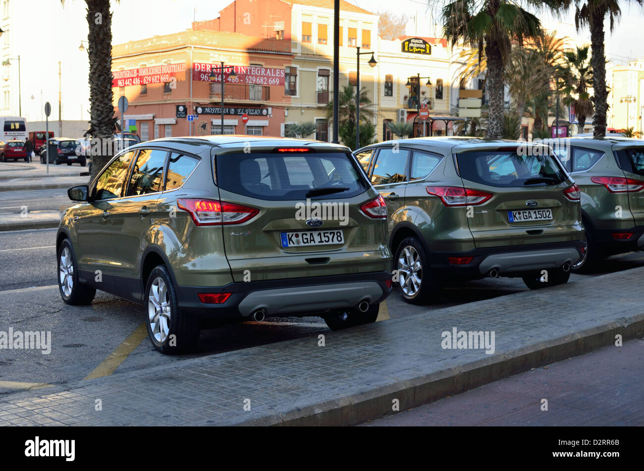 Ford Kuga II - MY 2013 - Popular compact SUV (sport utility vehicle) - during presentation in Valencia, Spain (January, 2013) Stock Photo