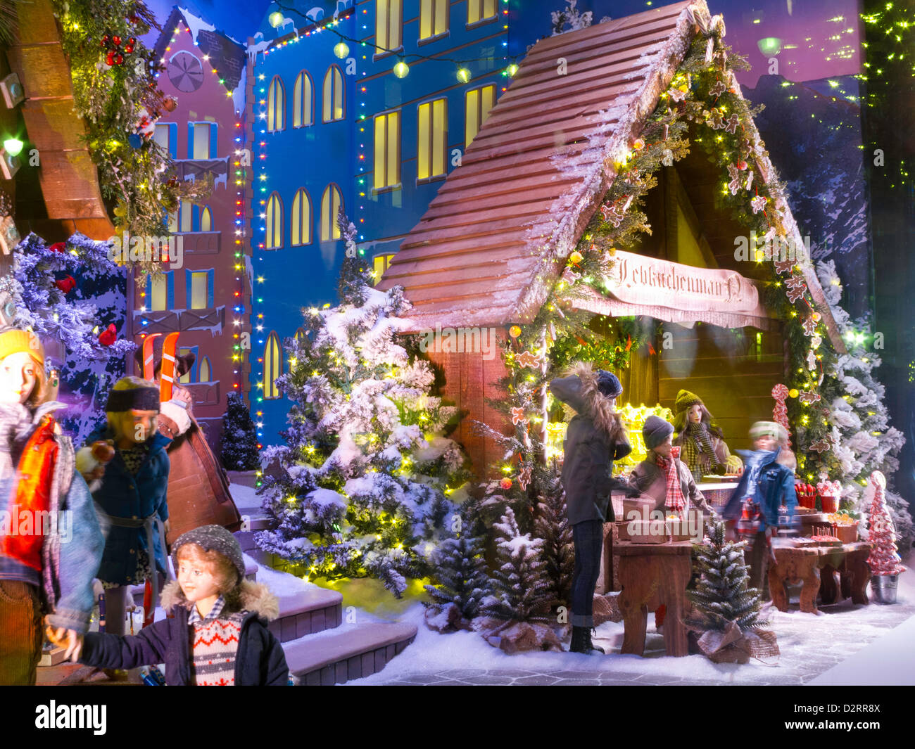 Christmas Window, Lord & Taylor , NYC Stock Photo Alamy