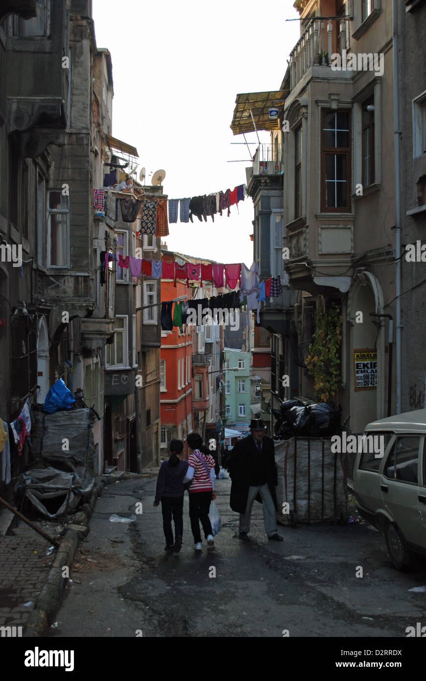 A street in Tarlabasi, close to where murdered American woman Sarai Sierra was staying, at the time of her disappearance. Stock Photo