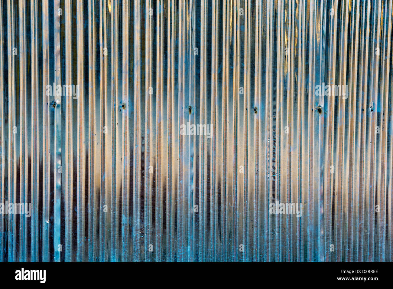 Corrugated metal roofing sheets abstract Stock Photo