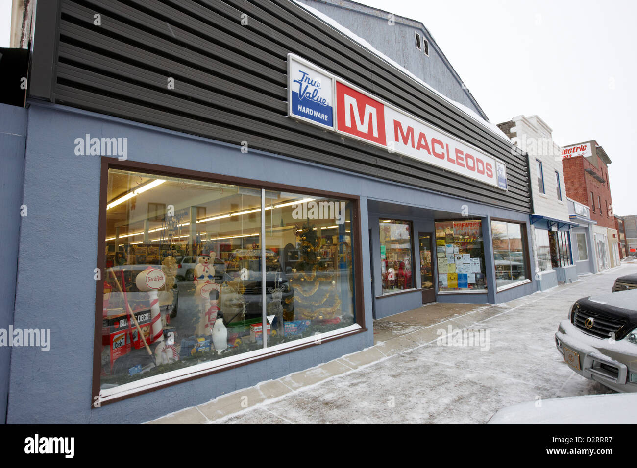 traditional hardware store in town of Biggar Saskatchewan Canada Stock